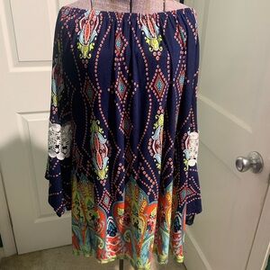 WinWin Vibrant Patterned A-Line Skirt
